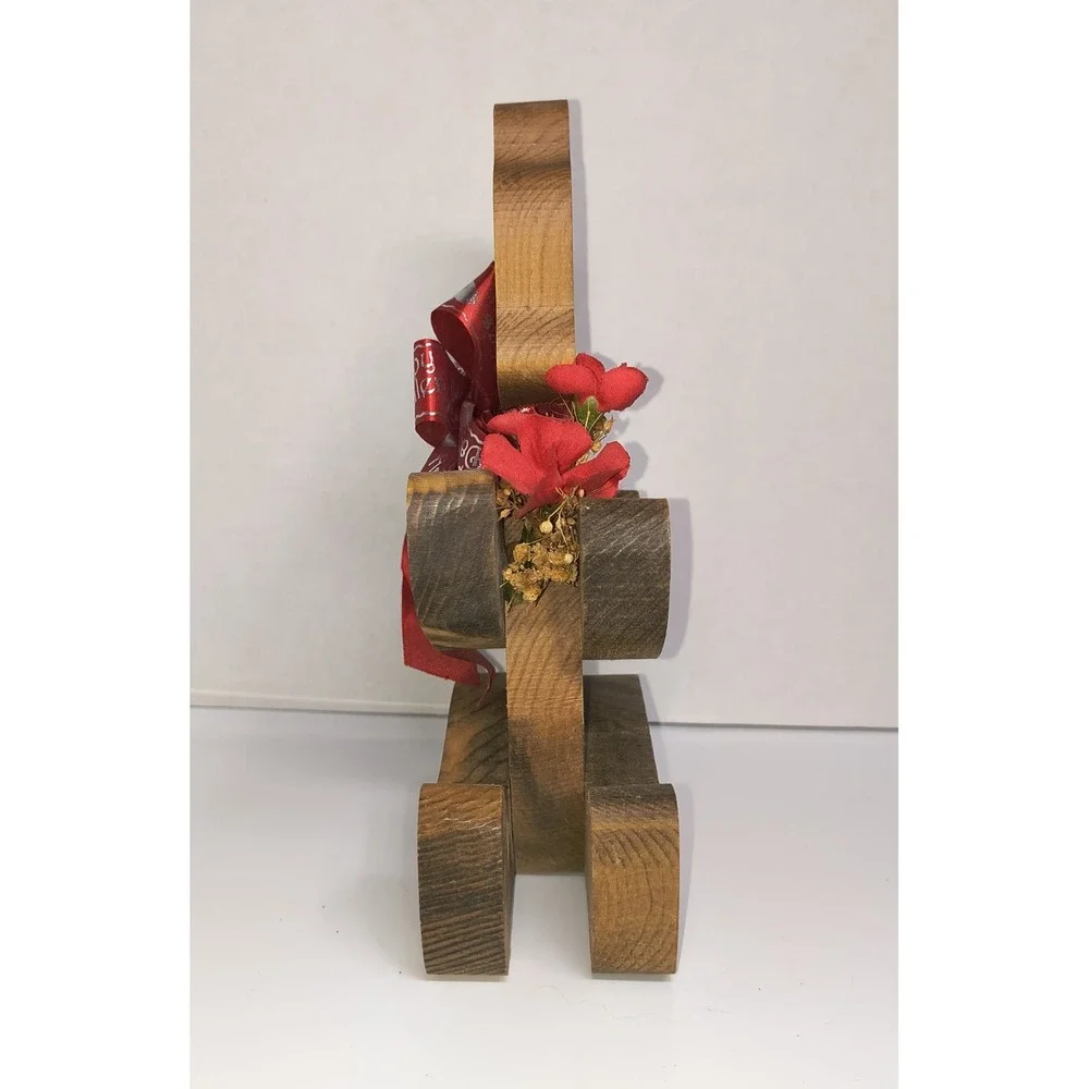 Valentine's Day Gift Set Wooden Bear Jointed Plush Teddy Vintage House Of‎ Lloyd